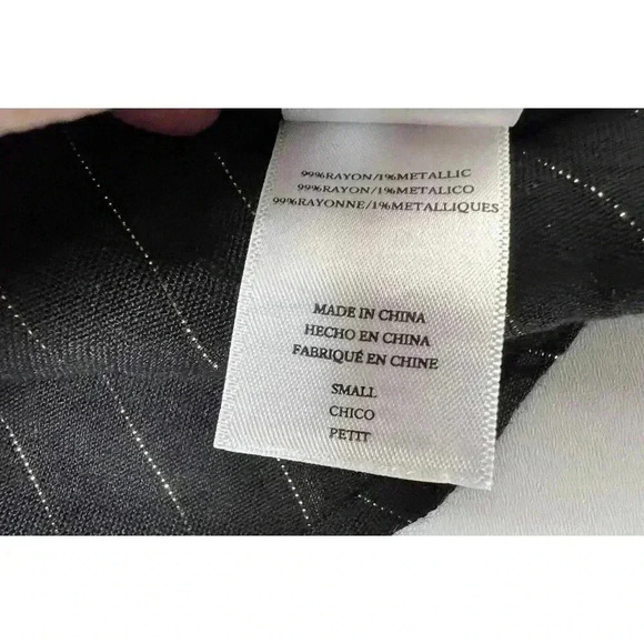 Rails Abby Glided Black Gold Metallic Tunic Top Small Blouse Women. 334 - Picture 5 of 5